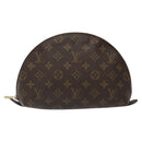 LOUIS VUITTON Monogram Trousse Demi Ronde Cosmetic Pouch M47520 LV Auth BD1455-13
