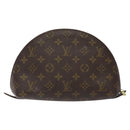 LOUIS VUITTON Monogram Trousse Demi Ronde Cosmetic Pouch M47520 LV Auth BD1455-2