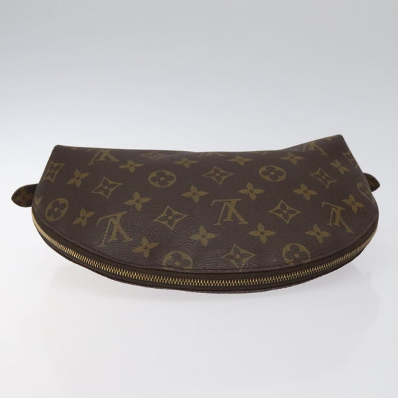 LOUIS VUITTON Monogram Trousse Demi Ronde Cosmetic Pouch M47520 LV Auth BD1455