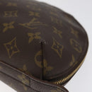 LOUIS VUITTON Monogram Trousse Demi Ronde Cosmetic Pouch M47520 LV Auth BD1455-7