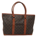 LOUIS VUITTON Monogram Sac Weekend PM Hand Bag M42425 LV Auth BD1457-1