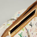 LOUIS VUITTON Monogram Multicolor Judy GM Shoulder Bag White M40253 Auth BD1463V-22