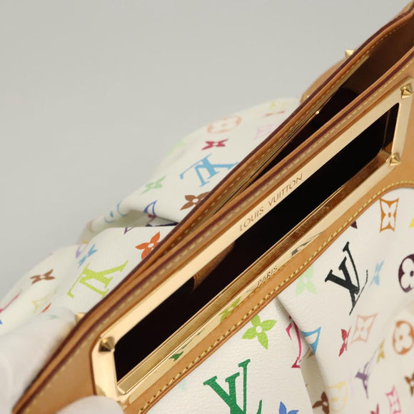 LOUIS VUITTON Monogram Multicolor Judy GM Shoulder Bag White M40253 Auth BD1463V