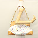 LOUIS VUITTON Monogram Multicolor Judy GM Shoulder Bag White M40253 Auth BD1463V-25