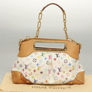 LOUIS VUITTON Monogram Multicolor Judy GM Shoulder Bag White M40253 Auth BD1463V-12