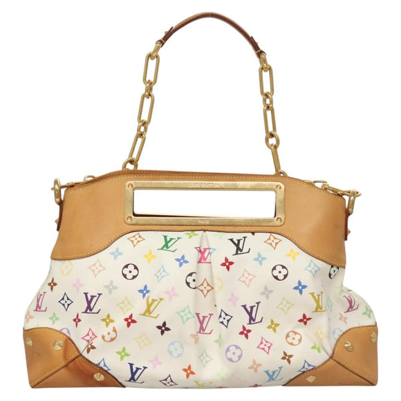 LOUIS VUITTON Monogram Multicolor Judy GM Shoulder Bag White M40253 Auth BD1463V