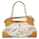 LOUIS VUITTON Monogram Multicolor Judy GM Shoulder Bag White M40253 Auth BD1463V-2