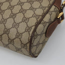 GUCCI GG Supreme Web Sherry Line Bag PVC Beige Gold 001 113 6165 Auth BD1465-15