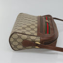 GUCCI GG Supreme Web Sherry Line Bag PVC Beige Gold 001 113 6165 Auth BD1465-3