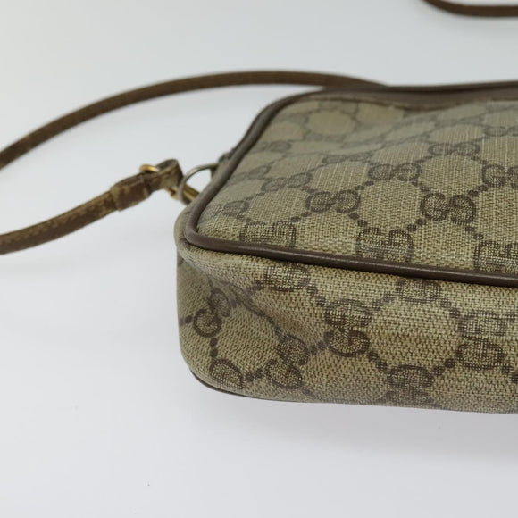 GUCCI GG Supreme Shoulder Bag PVC Beige 97 02 068 Auth BD1474