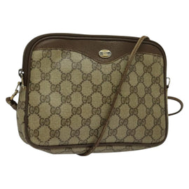 GUCCI GG Supreme Shoulder Bag PVC Beige 97 02 068 Auth BD1474