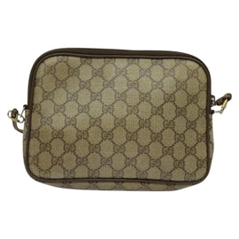 GUCCI GG Supreme Shoulder Bag PVC Beige 97 02 068 Auth BD1474 - 0