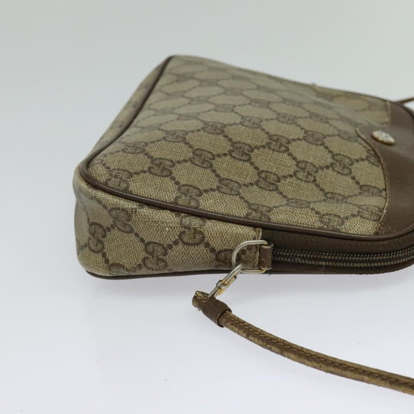 GUCCI GG Supreme Shoulder Bag PVC Beige 97 02 068 Auth BD1474