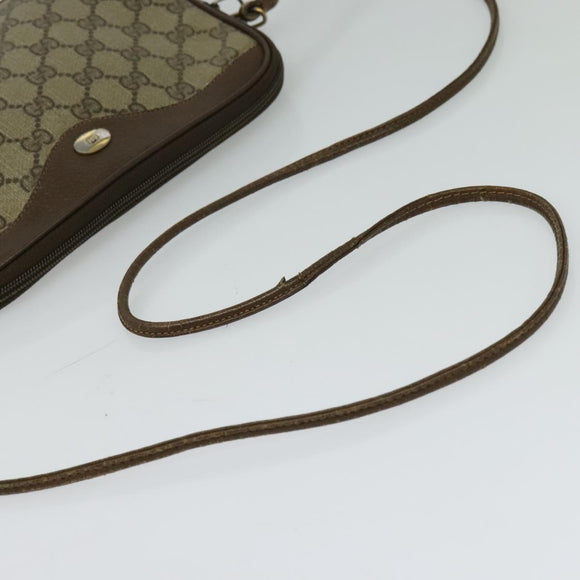 GUCCI GG Supreme Shoulder Bag PVC Beige 97 02 068 Auth BD1474