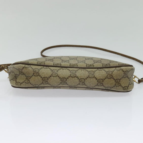 GUCCI GG Supreme Shoulder Bag PVC Beige 97 02 068 Auth BD1474