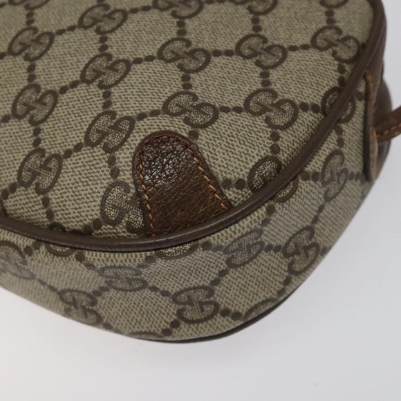 GUCCI GG Supreme Web Sherry Line Shoulder Bag PVC Beige 89 02 066 Auth BD148