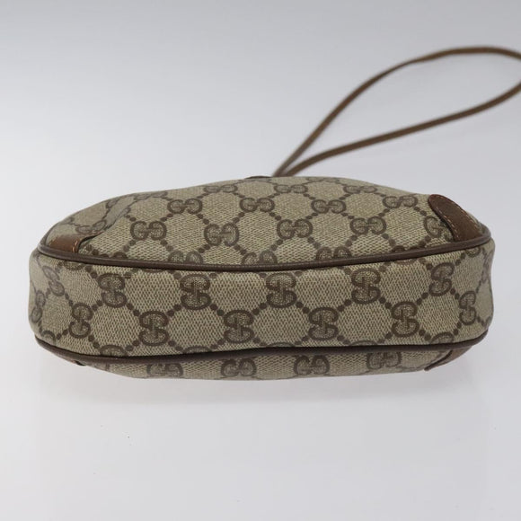 GUCCI GG Supreme Web Sherry Line Shoulder Bag PVC Beige 89 02 066 Auth BD148