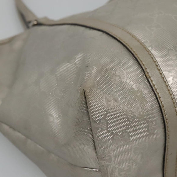 GUCCI GG implementation Tote Bag Silver 197953 Auth BD1491