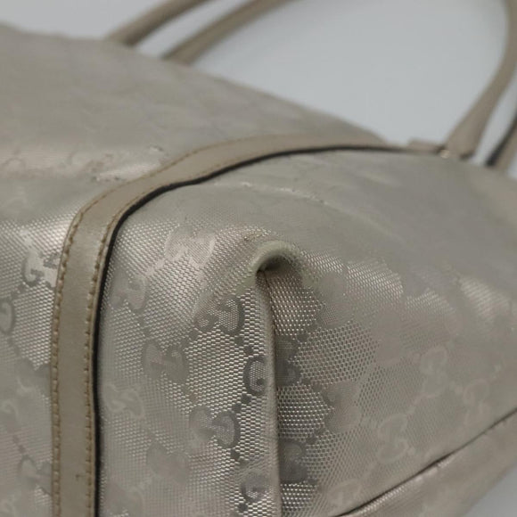 GUCCI GG implementation Tote Bag Silver 197953 Auth BD1491