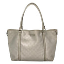 GUCCI GG implementation Tote Bag Silver 197953 Auth BD1491-13