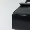 Salvatore Ferragamo Gancini Hand Bag Leather 2way Black Gold Auth BD1498-8