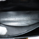 Salvatore Ferragamo Gancini Hand Bag Leather 2way Black Gold Auth BD1498-10