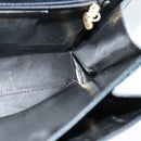 Salvatore Ferragamo Gancini Hand Bag Leather 2way Black Gold Auth BD1498-11