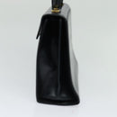Salvatore Ferragamo Gancini Hand Bag Leather 2way Black Gold Auth BD1498-4