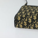 Christian Dior Trotter Canvas Shoulder Bag Navy Gold Auth BD1501-9