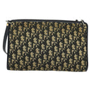 Christian Dior Trotter Canvas Shoulder Bag Navy Gold Auth BD1501-2