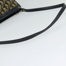 Christian Dior Trotter Canvas Shoulder Bag Navy Gold Auth BD1501-7