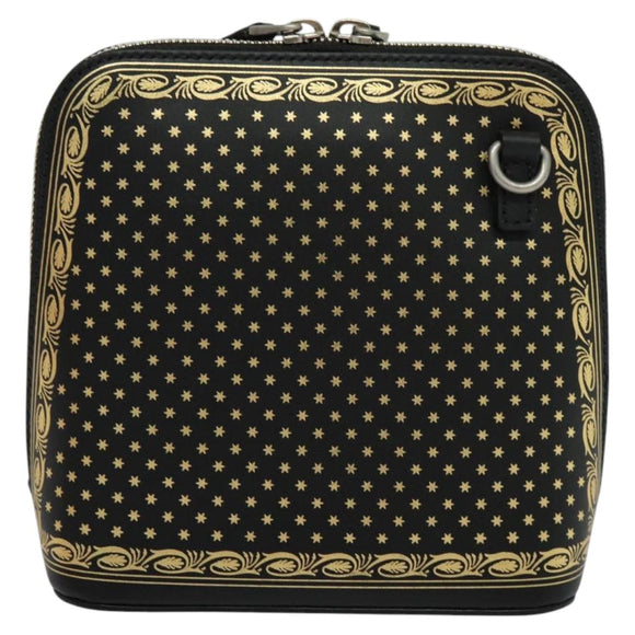 GUCCI SEGA Collaboration Shoulder Bag Leather Black 511189 Auth BD1503AV