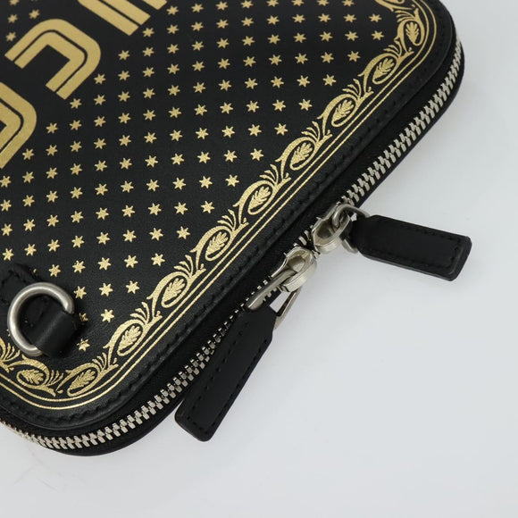 GUCCI SEGA Collaboration Shoulder Bag Leather Black 511189 Auth BD1503AV