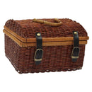 GIVENCHY Hand Bag Raffia Brown Auth BD1504-1