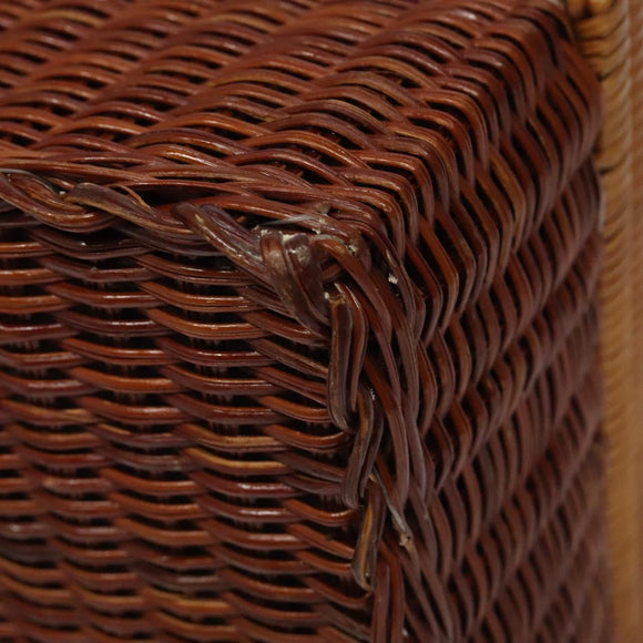 GIVENCHY Hand Bag Raffia Brown Auth BD1504