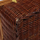 GIVENCHY Hand Bag Raffia Brown Auth BD1504-10