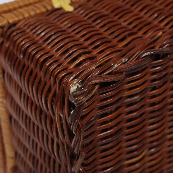 GIVENCHY Hand Bag Raffia Brown Auth BD1504