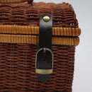 GIVENCHY Hand Bag Raffia Brown Auth BD1504-17