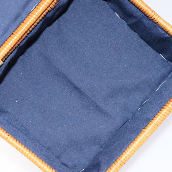 GIVENCHY Hand Bag Raffia Brown Auth BD1504