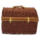 GIVENCHY Hand Bag Raffia Brown Auth BD1504-2