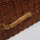 GIVENCHY Hand Bag Raffia Brown Auth BD1504-7