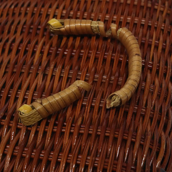 GIVENCHY Hand Bag Raffia Brown Auth BD1504