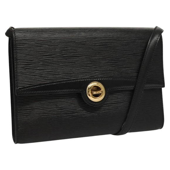 LOUIS VUITTON Epi Pochette Arche Shoulder Bag Black Noir M52572 LV Auth BD1510