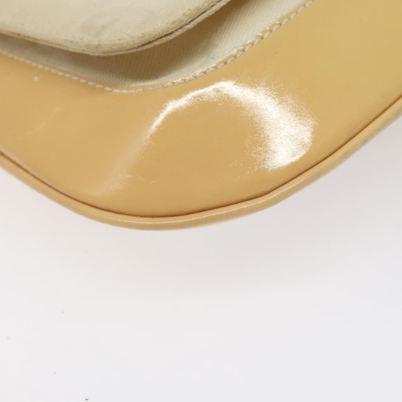 GUCCI GG Canvas Shoulder Bag Beige Silver 001 3823 Auth BD1514