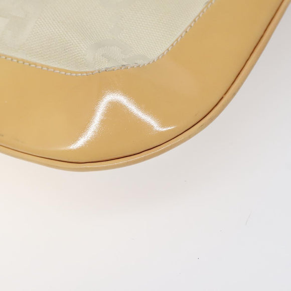 GUCCI GG Canvas Shoulder Bag Beige Silver 001 3823 Auth BD1514