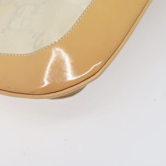 GUCCI GG Canvas Shoulder Bag Beige Silver 001 3823 Auth BD1514