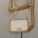 GUCCI GG Canvas Shoulder Bag Beige Silver 001 3823 Auth BD1514-22