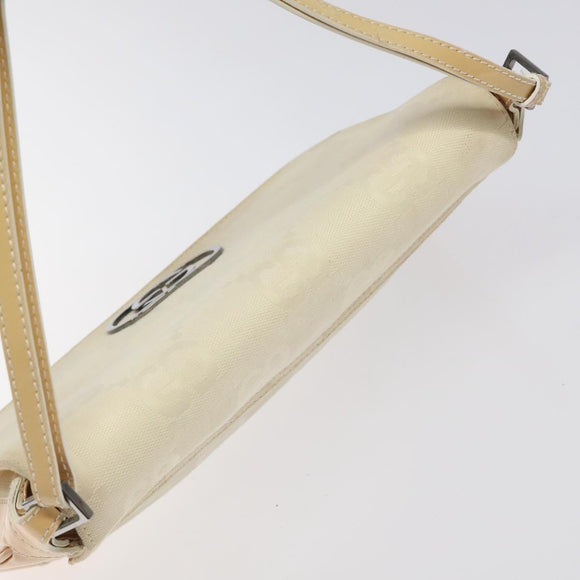 GUCCI GG Canvas Shoulder Bag Beige Silver 001 3823 Auth BD1514