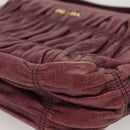 PRADA Shoulder Bag Leather Purple Gold Auth BD1517-17