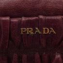 PRADA Shoulder Bag Leather Purple Gold Auth BD1517-18